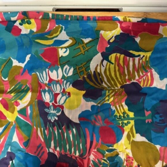 JCrew Tropical Floral tassel scarf / shawl - Picture 8 of 16